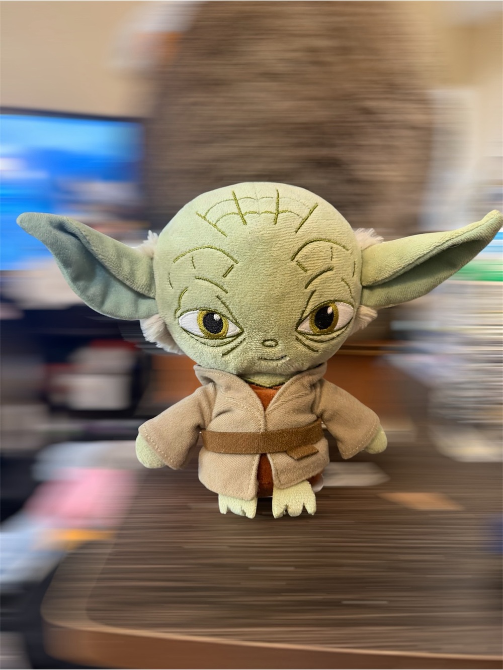Green Baby Yoda Plush Toy with Brown Robe - Kids Toy